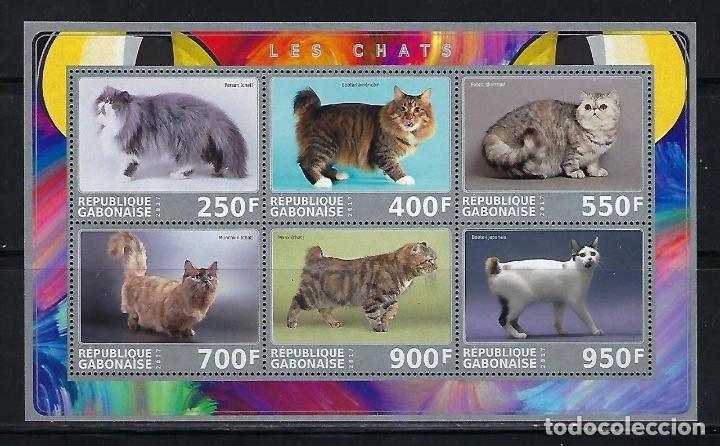 Sellos: Gabon 2017  *** Fauna - Gatos - Foto 1