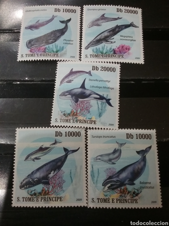 Sellos: Sellos S. Toma e Principe nuevos/2009/Fauna marina, delfines/cachalote/orca/ballen/mamiferos/coral/a