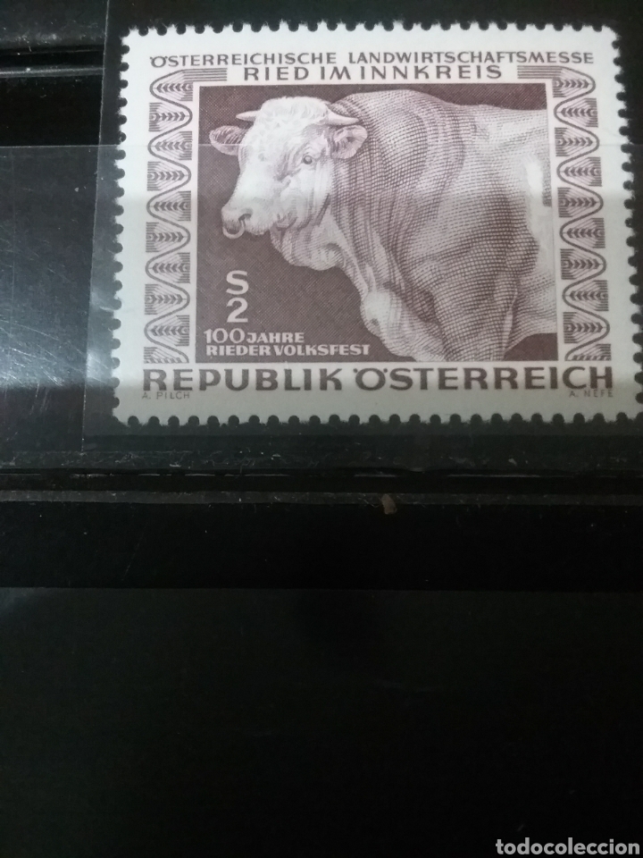 Timbres: Sellos R. Austria (Osterreich) nuevos/1967/100 Aniv. feria Ried/vaca/mamifero/animales/ganado/toro/s