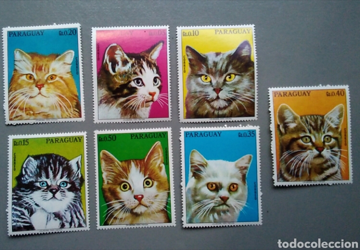 Sellos: 7 sellos Paraguay 1477 / 84 gatos serie completa nueva - Foto 1 - 145485649