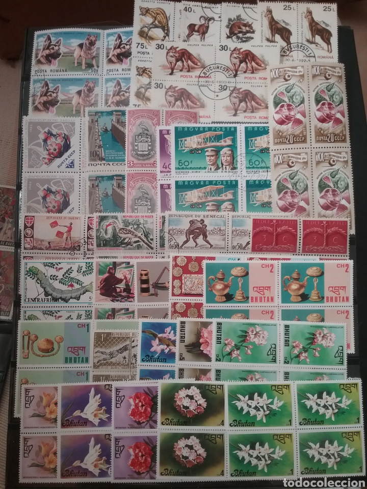Briefmarken: Sellos en Bloques de 4 (124v). Nuevos y matasellados. Los de la foto. (M5)