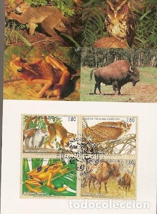 Timbres: Naciones Unidas & Maxi, Fauna, Especies en Peligro de Extinci&oacute;n, ONU Geneva 1996 (158)