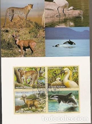 Timbres: Naciones Unidas & Maxi, Fauna, Especies en Peligro de Extinci&oacute;n, ONU Nueva York 2000 (149)