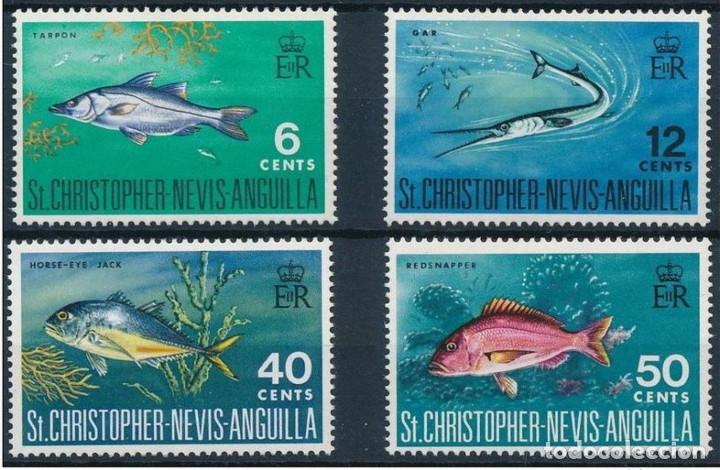 Timbres: SAINT CHRISTOPHER NEVIS Y ANGUILLA 1969 - PECES Yvert 209/212**