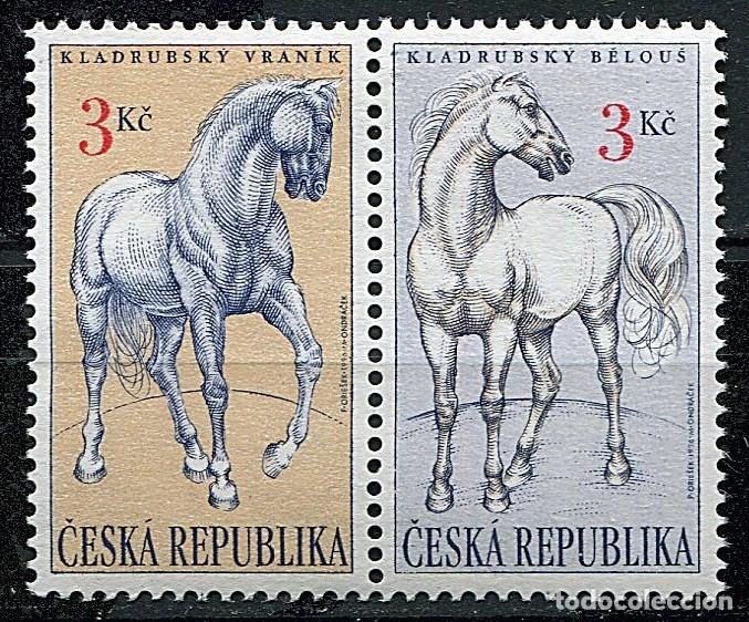 Sellos: CHEQUIA 1996 - CABALLOS - HORSES - CHEVAUX - YVERT N&ordm; 120-121**