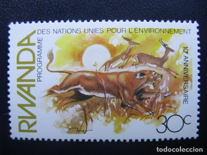 Sellos: ruanda, tema fauna - Foto 1