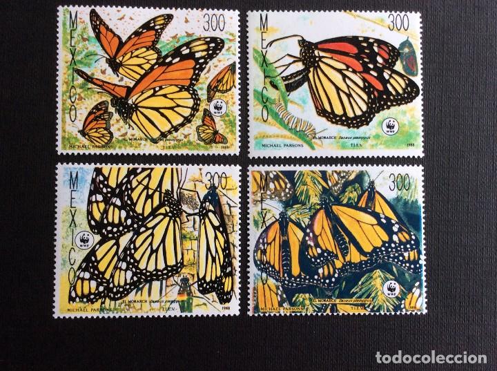Timbres: MEXICO N&ordm; YVERT 1257/0*** A&Ntilde;O 1988.MARIPOSA MONARCA. DANAUS PLEXIPPUS