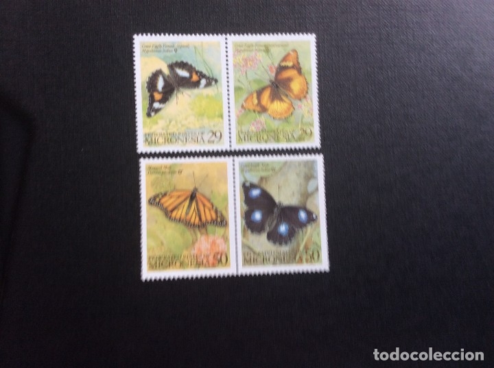 Sellos: MICRONESIA N&ordm; YVERT 252/5*** A&Ntilde;O 1993. MARIPOSAS - Foto 1