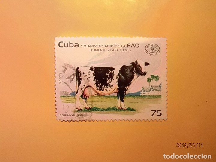 Sellos: CUBA 1995 - MAMIFEROS, LA VACA. - Foto 1