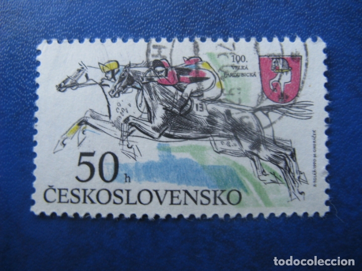 Timbres: -checoslovaquia 1990, tema caballos