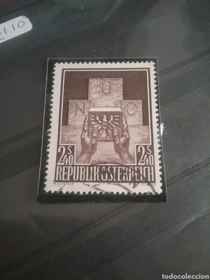 Selos: Sellos Austria (Osterreich) mtdos/1956/Adesion Austria Naciones Unidas/aquila/aves/pajaro/emblema/