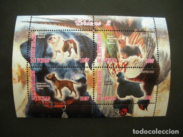 Sellos: Tchad 2012 HB *** Fauna - Perros de Raza - Foto 1