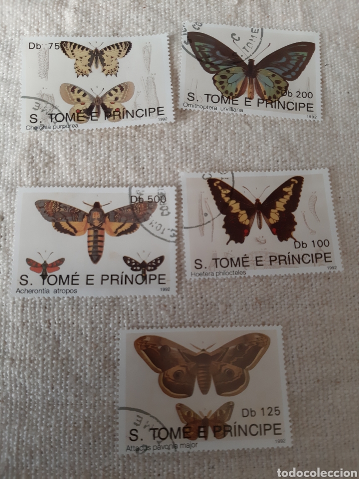Sellos: Mariposas S.Tome e Principe 1992 - Foto 1