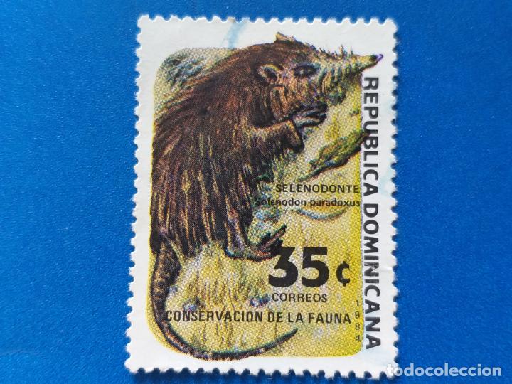 Briefmarken: SELLO DE REPUBLICA DOMINICANA YVERT NUM. 936. FAUNA.  SELENODONTE.