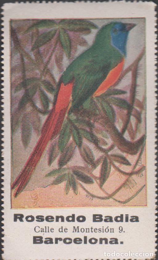 Timbres: F10-2-6 Vi&ntilde;eta Tema PAJAROS de Rosendo Badia de BARCELONA