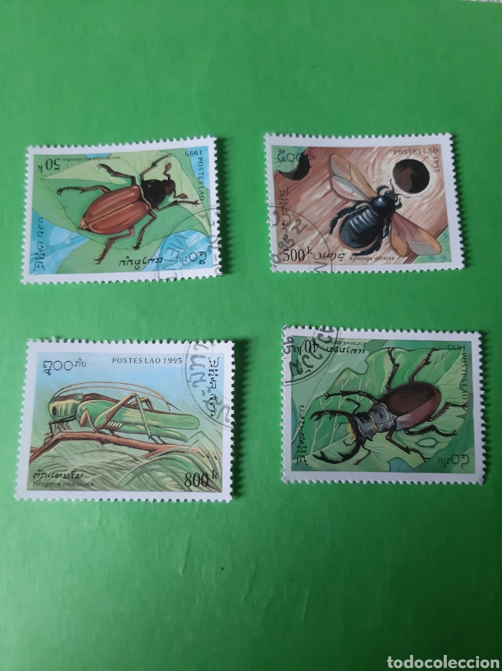 Sellos: Insectos serie completa Laos 1995 - Foto 1
