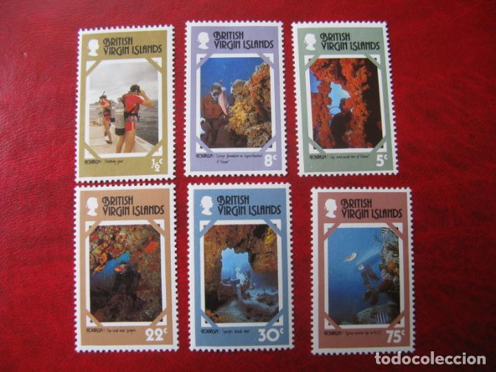 Selos: islas virgenes 1977, fauna submarina, Yvert 325/30
