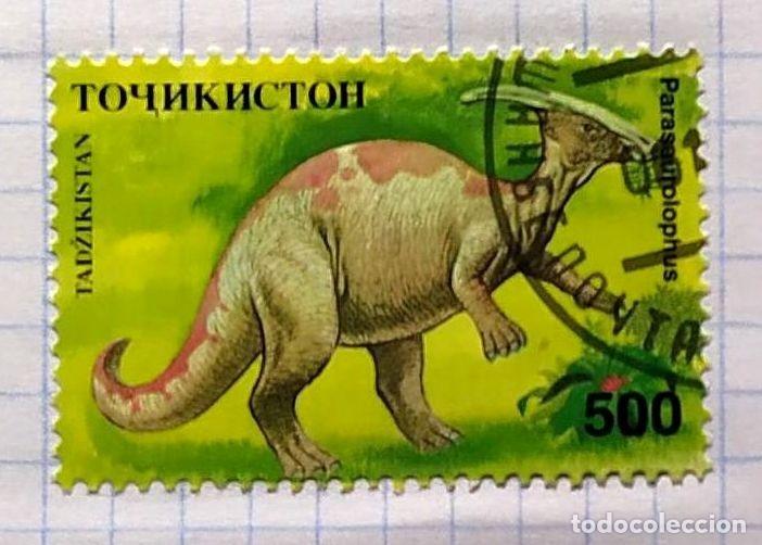 Selos: TAJIKISTAN 1996 FAUNE DINOSAURIO OISEAUX 01
