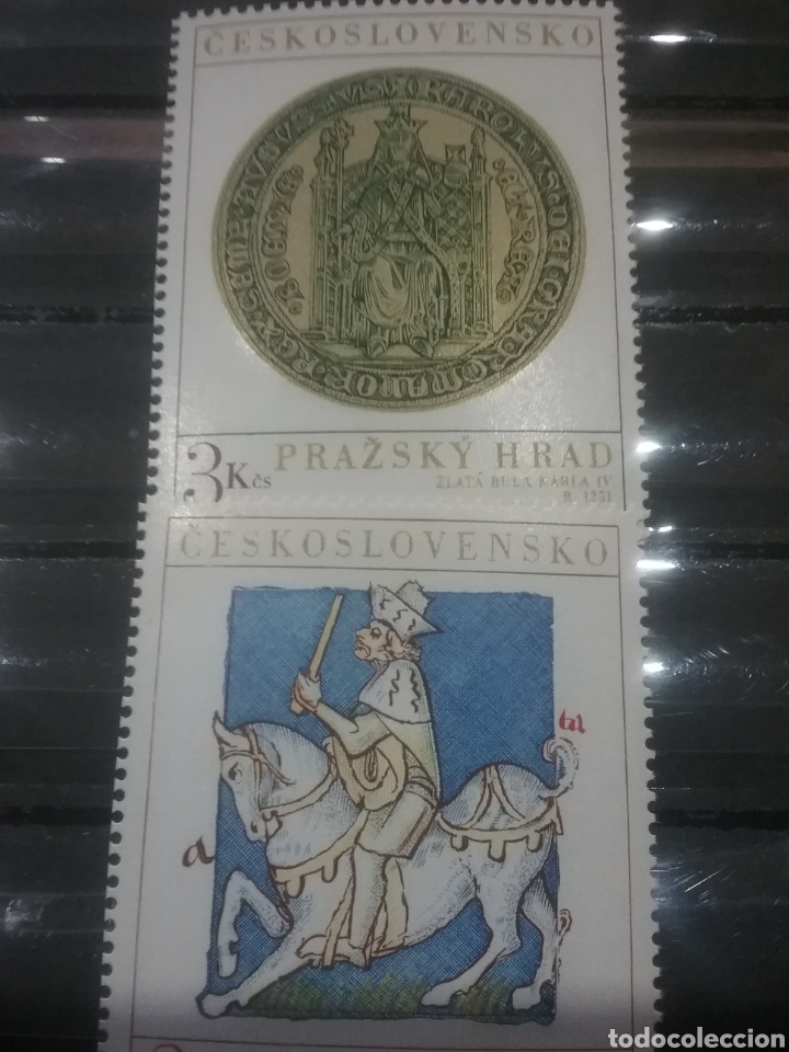 Selos: Sellos R.Checoslovaquia nuevos/1973/tesoros/Praga/legado/mensajero/caballo/figura/sellos/arte/rey