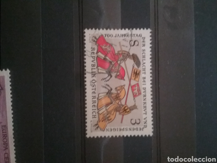 Selos: Sellos Austria (Osterreich) mtdos/1978/700Aniv/batalla/edad/media/caballeros/caballos/estandarte/ban