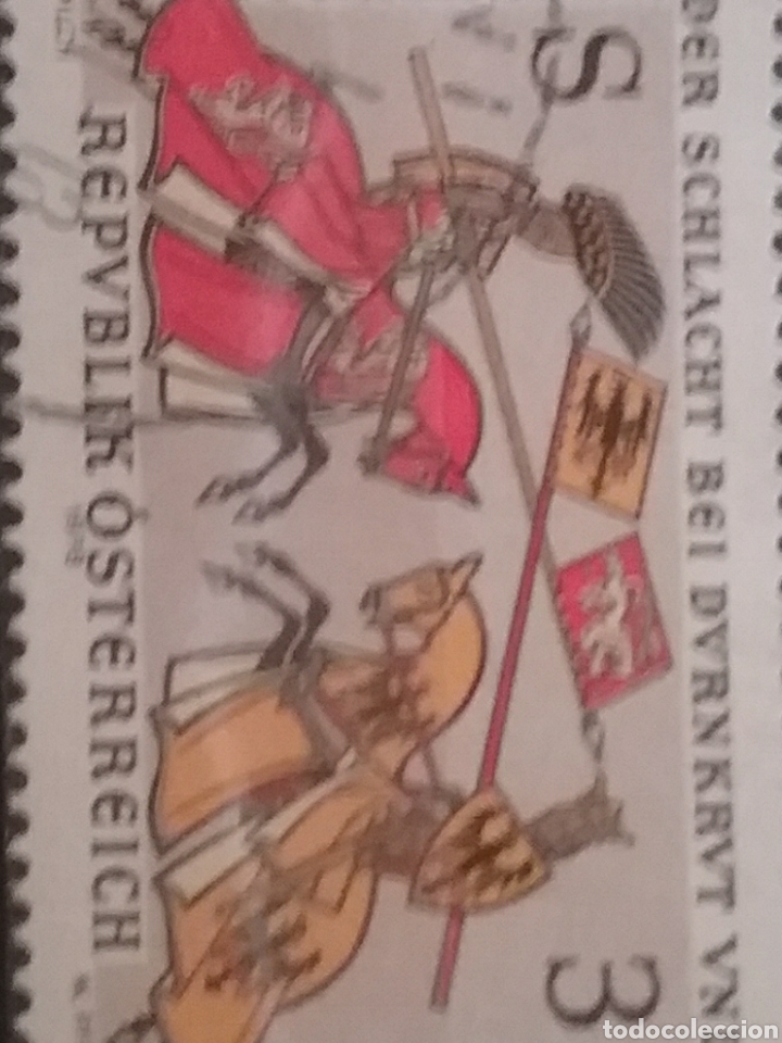 Selos: Sellos Austria (Osterreich) mtdos/1978/700Aniv/batalla/edad/media/caballeros/caballos/estandarte/ban