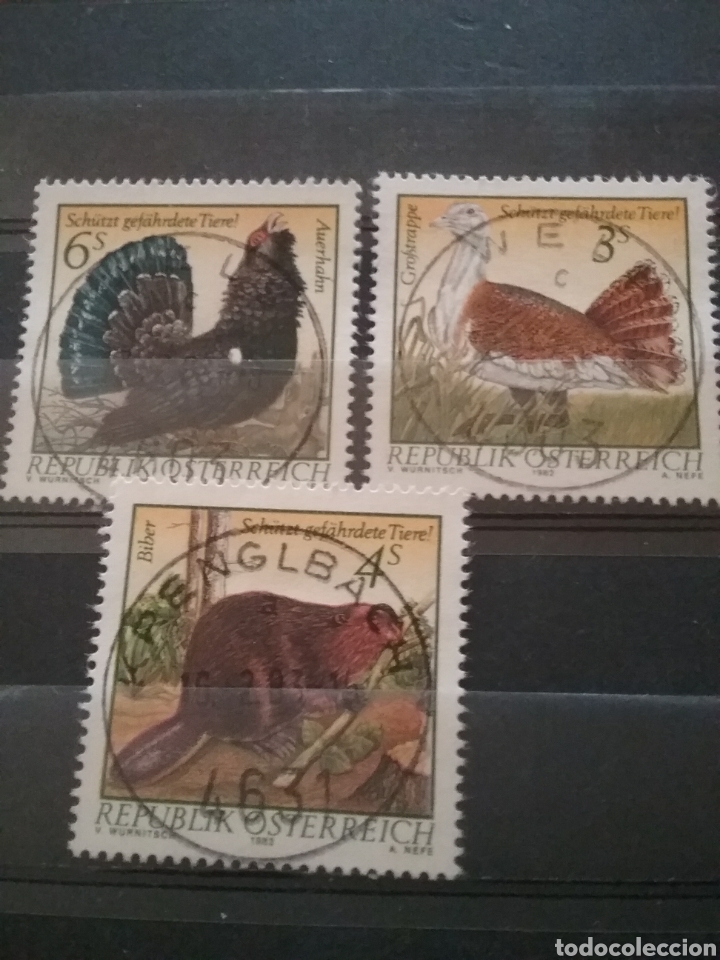Selos: Sellos Austria (Osterreich) mtdos/1982/proteccion/naturaleza/aves/pajaro/castor/fauna/animales/uruga