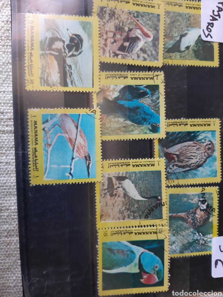 Sellos: AVES MANAMA SERIE COMPLETA USADA - Foto 1