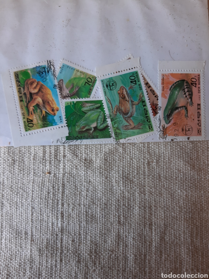 Sellos: FAUNA RANAS SERIE COMPLETA USADA KOREA - Foto 1