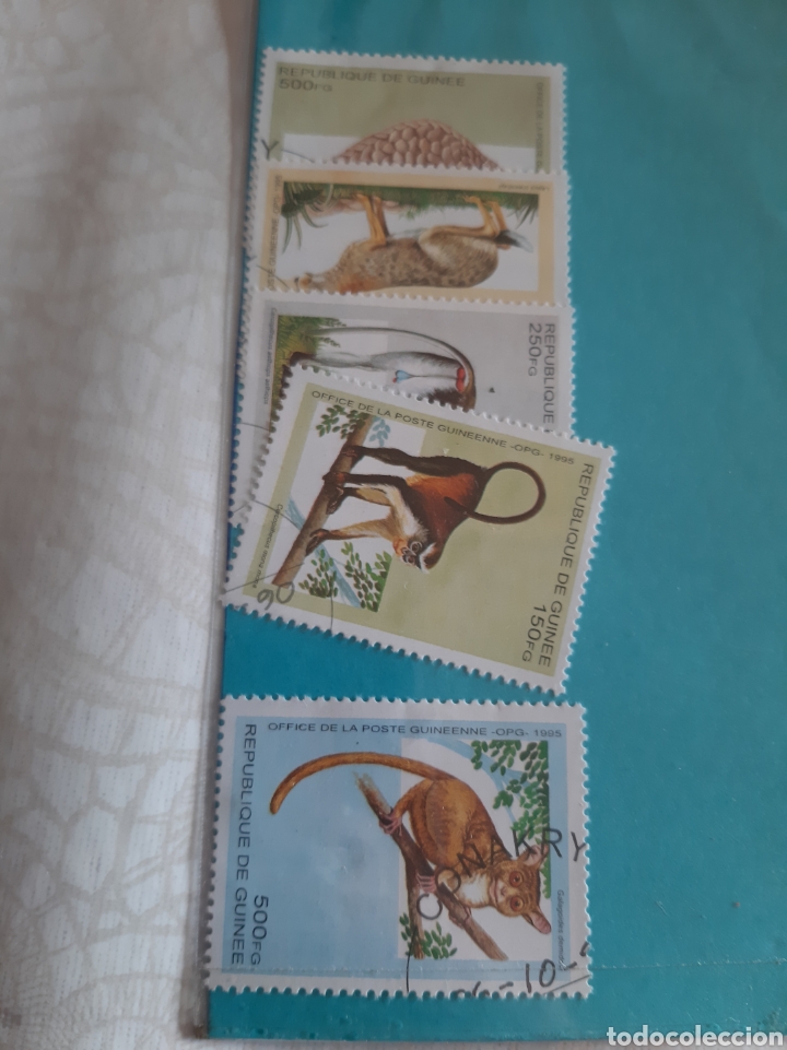 Sellos: FAUNA SERIE COMPLETA USADA GUINEA - Foto 1