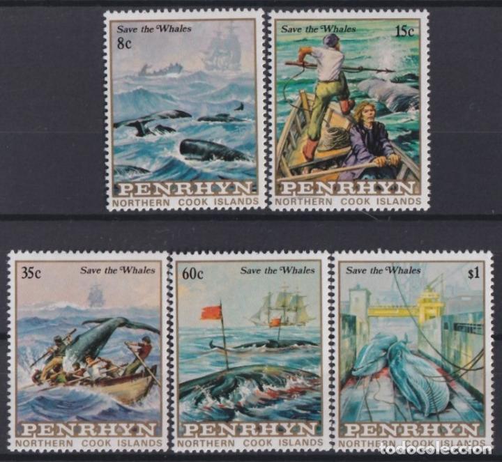 Timbres: F-EX18635 PENRHYN MNH SAVE THE WHALES FISH PECES BALLENAS FISHING.