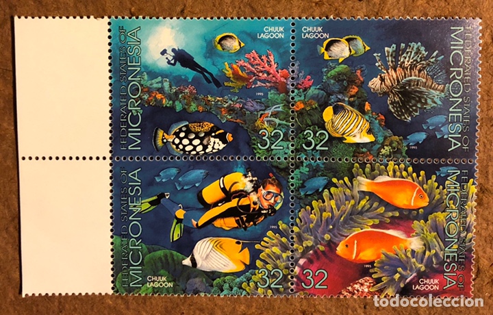 Sellos: MICRONESIA (PECES). 4 SELLOS. - Foto 1