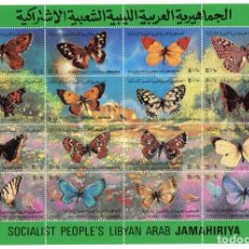 Sellos: LIBIA/1983/MNH/SC#966/ MARIPOSAS DE JAMAHIRIYA / INSECTOS /. Lote 218871901
