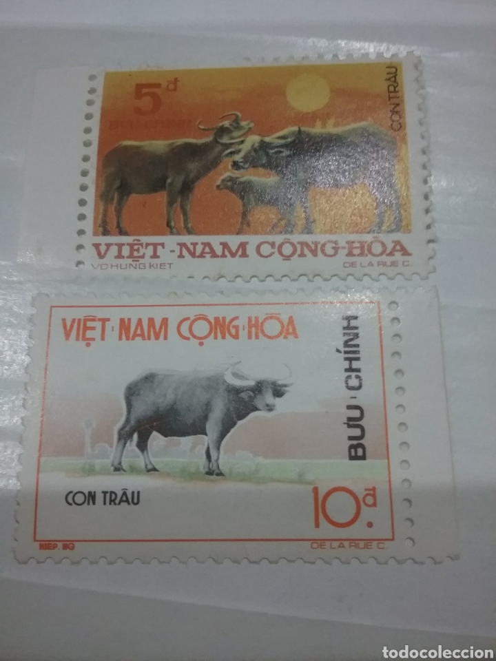 Briefmarken: Sellos Vietnam del Sur nuevos/1973/bufalos/mamiferos/fauna/animales/domesticos/agricultura/transpor