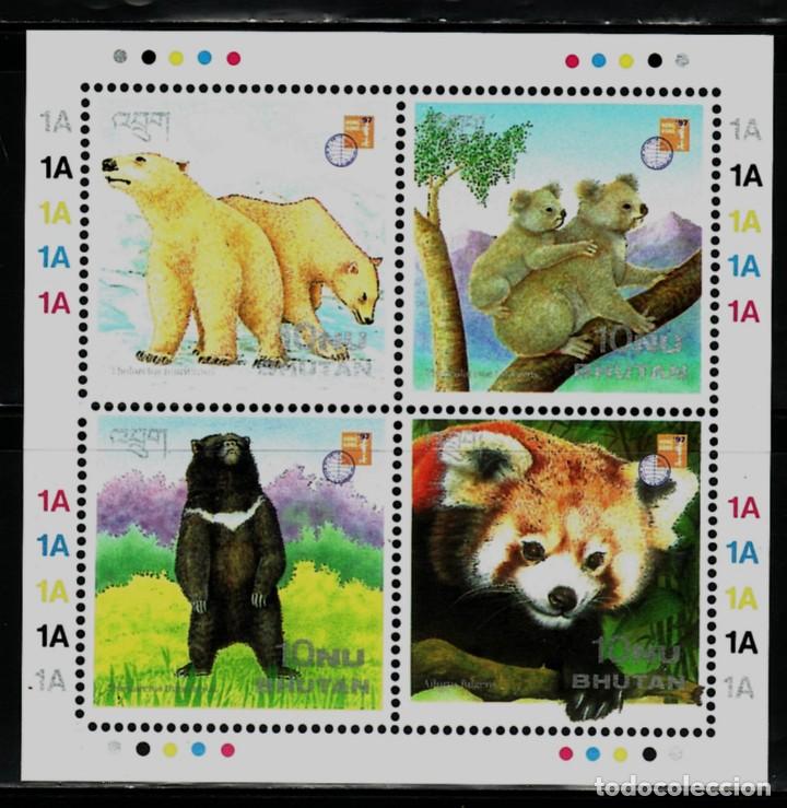 Briefmarken: SELLOS FAUNA BHUTAM 1977 1138/41 4v