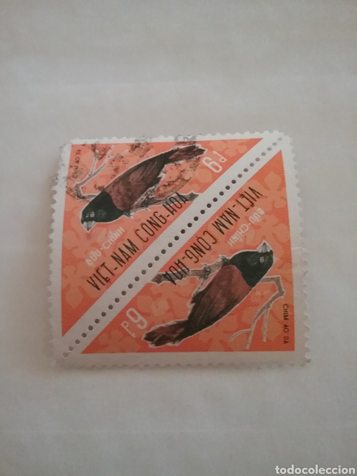 Briefmarken: Sellos Vietnam Sur mtdos/usados/1970/aves/pajaros/animales/fauna/gorrion/calao/capuchino/arbol