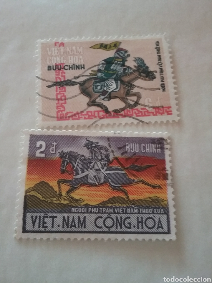 Briefmarken: Sellos Vietnam Sur mtdos/usados/1971/historia/postal/correos/paisajes/caballos/mamiferos/cartero/