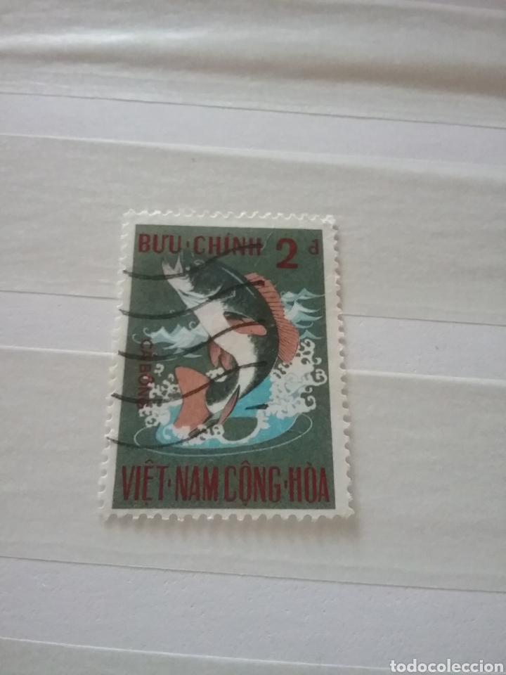 Briefmarken: Sellos Vietnam Sur mtdos/usados/1971/peces/pescado/animales/vida/fauna/marina/arrecife/mero