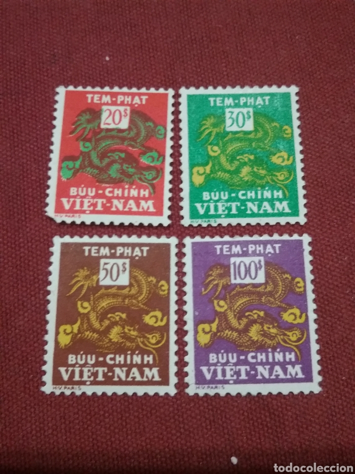 Timbres: Sellos Vietnam Sur nuevos/1956/dragon/serie/basica/animales/