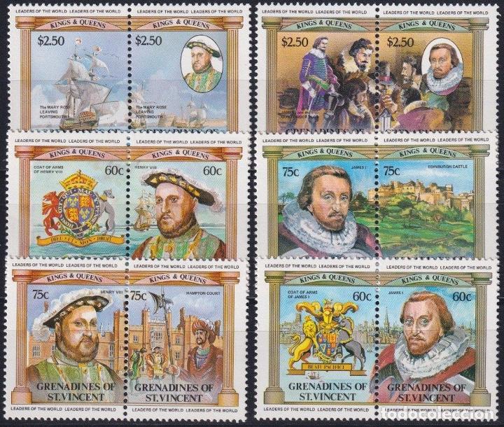 Sellos: F-EX19349 GRENADINES ST VINCENT MNH 1983 HENRY VIII JAMES I LEADER SHIP BARCOS.
