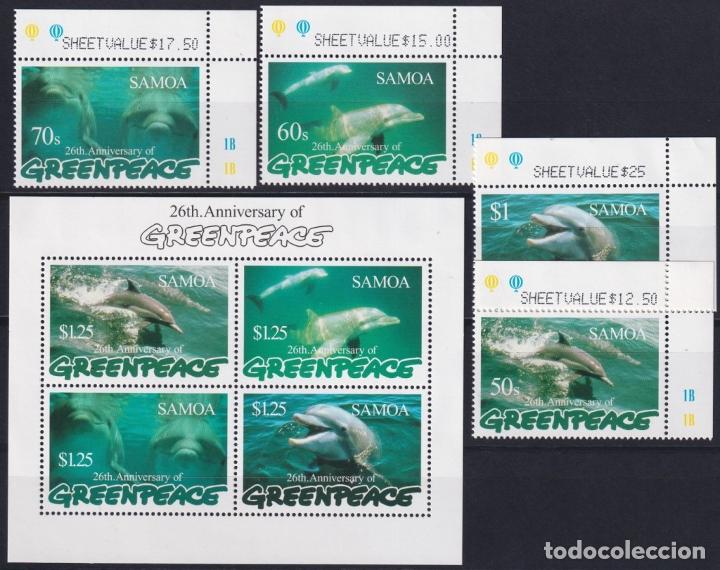 Timbres: F-EX19853 SAMOA IS MNH 1997 GREENPEACE SEA MARINE WILDLIFE DOLPHINS DELFINES PECES.