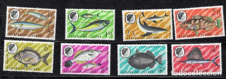 Timbres: ACENSION N&ordm; 119 AL 126 (**)