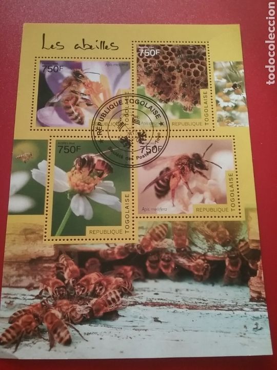 Timbres: HB R. Togo (Togolaise) mtdas/2010/abejas/avispa/insctos/animales/panal/flores/flora/fauna/naturaleza