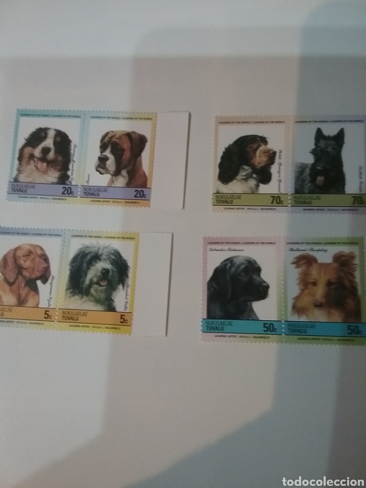 Briefmarken: Sellos Nukulaelae Tuvalu nuevos/1986/animales/domesticos/mamiferos/perros/fauna/naturaleza/razas