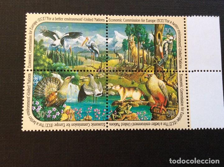 Selos: NACIONES UNIDAS NUEVA YORK N&ordm; YVERT 584/7*** A&Ntilde;O 1990. FAUNA. POR UN MEDIO AMBIENTE MEJOR.