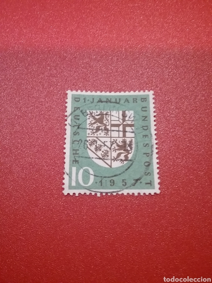 Briefmarken: Sellos Alemania R. Federal mtdos/1957/integracion/politica/Sarre/leon/tigre/aguila/aves/escudo/armas