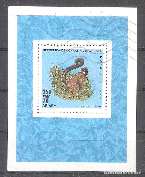 Sellos: MADAGASCAR H.B. n&ordm; 65&ordm; Primate. Lemur - Foto 1