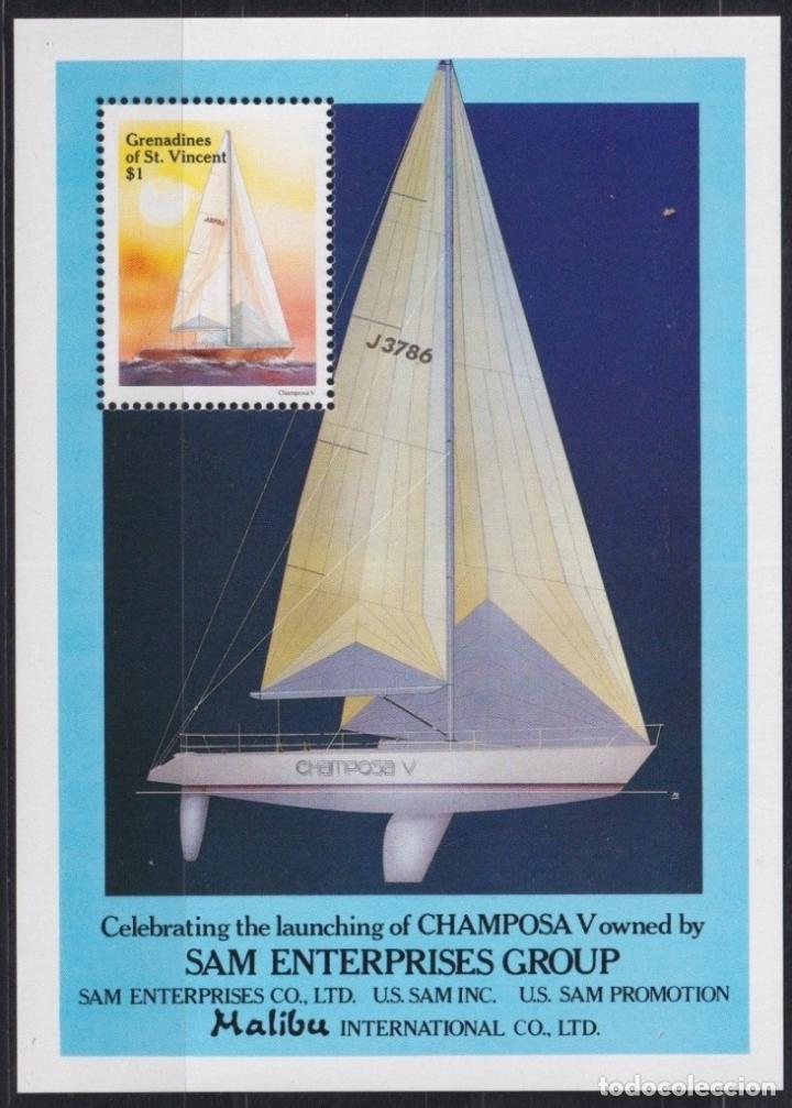 Sellos: F-EX20970 GRENADINES OF ST VINCENT MNH 1988 LAUCHING CHAMPOSA V SHIP REGATTA.