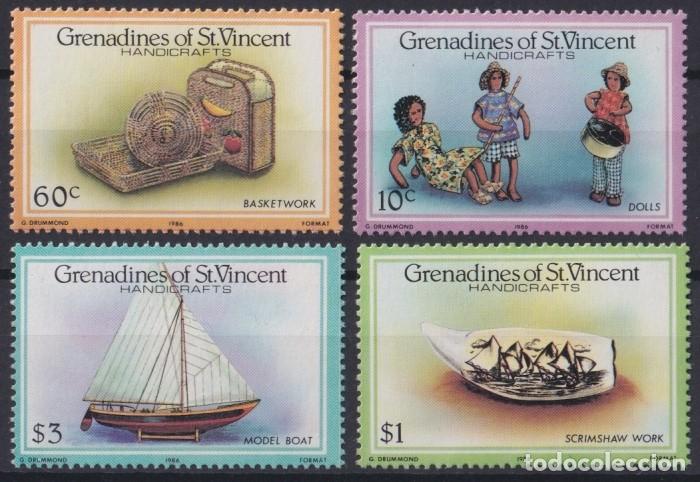 Sellos: F-EX20933 GRENADINES OF ST VINCENT MNH 1986 HANDICRAFTS SHIP TOYS.