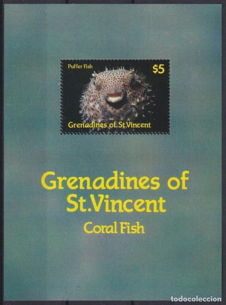 Sellos: F-EX21560 GRENADINES ST VINCENT MNH 1986 MARINE WILDLIFE PUFFER FISH PECES
