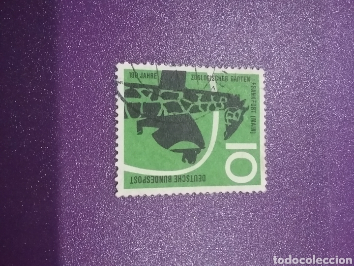 Briefmarken: Sellos Alemania, R. Federal mtdos/1958/centenario/zoo/Franchfurt/animales/fauna/jirafa/leon/felinos/